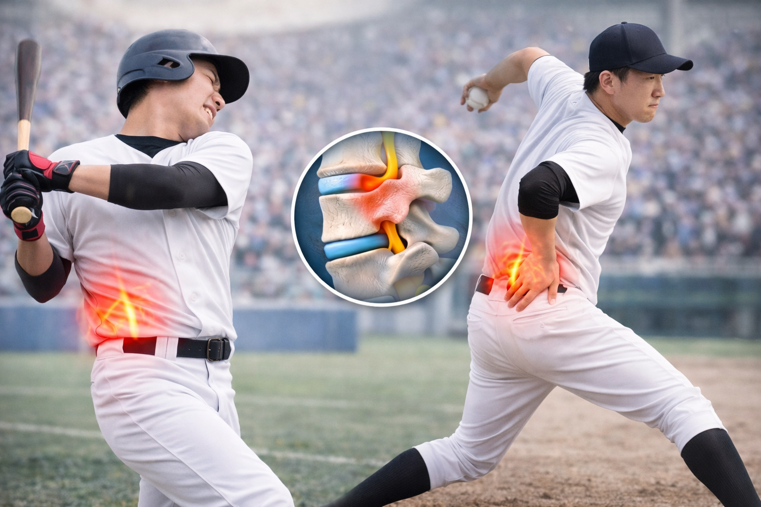 野球選手の腰痛はなぜ起こる？バッティング・投球動作との関係