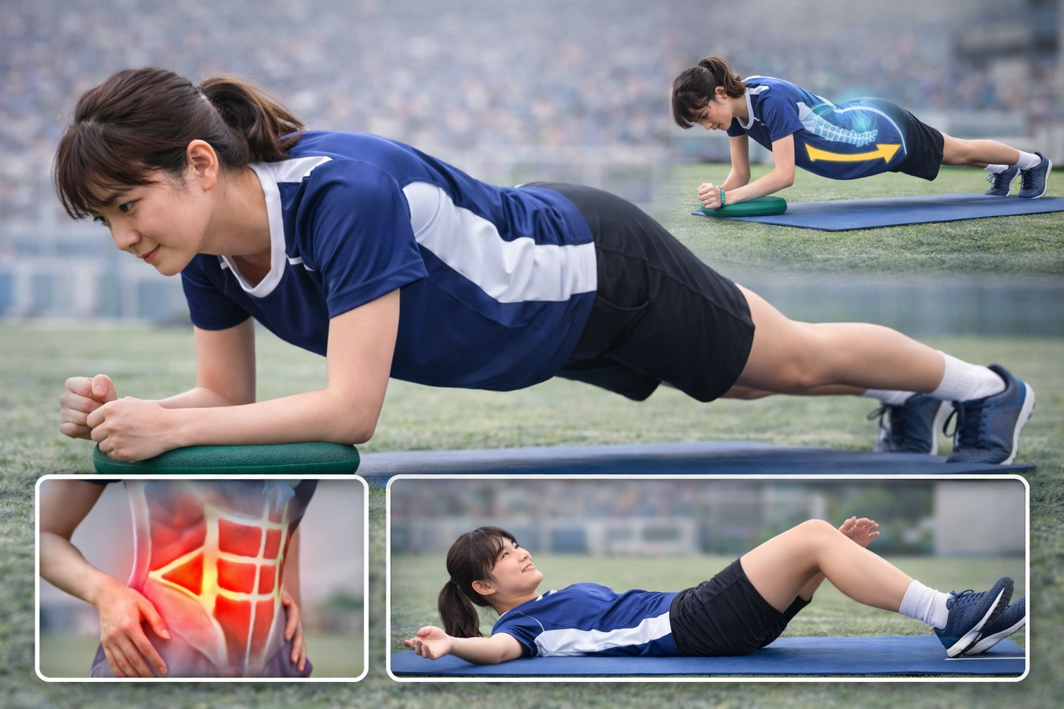 体幹トレーニングで腰痛は防げる？スポーツ選手に必要な理由